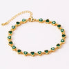 Gold-Tone Eye Motif Bracelet with Colorful Stone Accents - Image 13