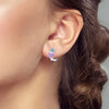 Butterfly Hoop Earrings with Colorful Cubic Zirconia - Image 33