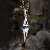 Stylish Blue Stone Necklaces for Men, Stainless Steel Cube Geometric Pendant Collar Jewelry, Birthday Party Gifts for Him - Image 5
