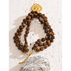 Autumn Winter Layered Acrylic Beads Handmade Chain Heart Pendant Necklace Stainless Steel Statement Jewelry - Image 5