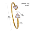 Yupsk Gold Plated Stainless Steel Heart Shape Zirconia Open Bracelet for Women Sparkling Zircon Valentine's Day Gift - Image 6