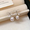 White Bowknot Imitation Pearls Tassel Dangle Earrings Women Temperament Versatile Earring Elegant Jewelry K - Image 11