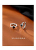 Silver Black Heart hoop Earrings Temperament Simple Inlaid for Women Wedding Jewelry Accessories - Image 9