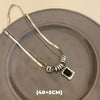 Square Zircon Double Layer Titanium Steel Necklace For Women Men Korean Sweater Chain Unisex Jewelry Accessories - Image 7