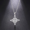 Skyrim Wicca Witchcraft Witch Knot Necklace Stainless Steel Choker Necklaces Vintage Amulet Supernatural Jewelry Gift for Women - Image 1