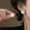 Women's Minimalist Gap Imitation Pearl Stud Earrings Commuter Jewelry Versatile Party Accessory Design For Gilrs - Image 2