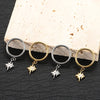 1Pc Titanium Zircon Star Pendant Earrings for Women Hinged Segment Hoop Ring Drop Earring Piercing Body Jewelry 16G - Image 5