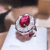 Statement Bridal Big Round Colorful CZ Finger Silver Rings Champagne Cubic Zircon Jewelry for Women Party Gift - Image 5
