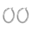 Stainless Steel Plated with Gold Plated Twist Hoop Earrings for Women, Simple Ear Ring Jewelry - Image 8
