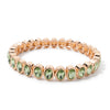 6x8mm Enamel Crystal Bracelets For Women Gold Color Zirconia Rhombus Bead Elastic Bangle - Image 17