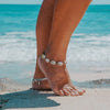 Holiday Style Tooth Shell Steel Bead Wax Wire Adjustable Anklet Gold Color Stainless Steel Anklet Women's Jew - Image 4