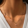 Style Silver Clavicle Necklaces Simple Set with 5 Claw Set Irregular Zirconia Pendant Necklace - Image 4