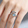 Silver Open Finger Ring Flower Leaf Design Green Golden Vintage Stackable For Women Girl Jewelry Gift - Image 20