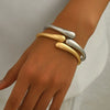 Open Bangle Bracelet with Sculptural Waterdrop Details - Image 2