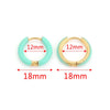 6pcs Colorful Enamel Stainless Steel Earring Hoop For Women Round Circle Huggie Earring Jewelry Supplies - Image 4