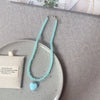 Colorful Beaded Choker Necklace with Heart Pendant Y2K Style - Image 13