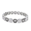 Happy Bangle Paved Diamond Enamel Beaded Bracelets For Women Boho Gold Color Elastic Bracelets - Image 7