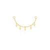 1PC Silver Horse Eye Zircon Crown Tassel Puncture Thread Flat Earring For Women Long Cartilage Chain - Image 40