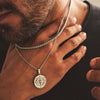 Compass Necklaces for Men, Layering Stacked Cuban Figaro Chain Necklaces, Casual Sailing Holiday Stainless Steel Boy Collar - Image 4