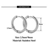 Stainless Steel Hoop Earrings in Gold-Tone or Steel-Tone - Image 31