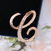 Women Rhinestone Brooch A-Z English Letter Gold Color Metal Pins Crystal Alphabet Jewelry Shirt Clothes Accessories Gift - Image 26