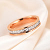 Square Zircon Stainless Steel Ring White Zircon Engagement Party Accessories Geometric Couple Custom Ring - Image 3