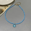 Seed Bead Choker Necklace with Flower Pendant - Image 6