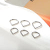 1Pc Titanium Hinged Segement Nose Ring Hoop Earrings for Women Heart Star Cartilage Helix Piercing Ear Tragus Piercing Jewelry - Image 3