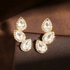 Shiny Zircon Leaf Stud Earrings For Women Crystal Water Drop Ear Cuff Wrap Earring Wedding Jewelry - Image 7