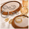 Chunky C-Shaped Hoop Earrings with Four Diameter Options - Image 10