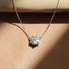 Simple Stylish Round Cubic Zircon Pendant Necklace for Women Sparkling Accessory Graceful Wedding Party Jewelry - Image 7