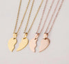 5Pairs Stainless Steel Heart Puzzle Necklaces Blank Couple Customizable Engraved Metal Plate Necklaces Mirror Polished - Image 2