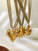 Stainless Steel Gold Plated Heart Sun Conch Shell Pendant Necklaces for Women Knitted Mesh Belt Chain - Image 6