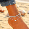 Layered Chain Anklet with Small Charm Details - Image 9