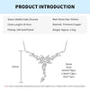 Teardrop Round Cubic Zirconia Collarbone Charm Chain CZ Lab Diamond Silver Plated Women Snowflake Pendant Necklace Jewelry - Image 7