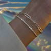 6Pcs Silver Rhinestone Bracelets for Women Girls Korean Sparkling Starry Sky Charm Bracelets Party Jewelry - Image 7