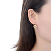 Round&Square Zircon Pendant Hoop Earrings Silver Rhinestones Drop Women Gift Jewelry Eardrop - Image 6