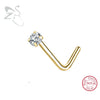 Crystal Nose Stud in L Shape I Shape or Screw 18G and 20G - Image 6