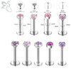 ZS 6-13PCS/LOT 16G Stainless Steel Lip Labret Piercing Set Crystal Monroe Lip Stud Ear Tragus Helix Cartilage Piercing 6/8/10mm - Image 26