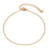304 Stainless Steel Anklet Gold Color Leg Chain For Women Barefoot Beach Foot Show Simple Anklet 22.5cm(8 7/8") long, 1 Piece - Image 11