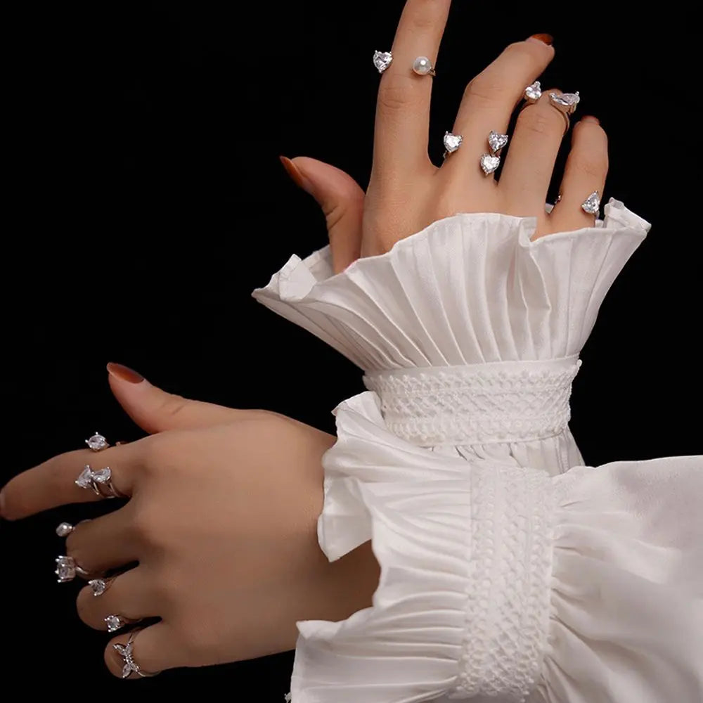 Simple Elegant Prsonality Rhinestone Butterfly Open Finger Ring Female Ring Korean Style Ring Jewelry - Image 1