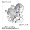 Rhinestone Twelve Constellation Brooches for Women Unisex Astrolabe Star Pins Friend Birthday Gifts Accessories - Image 7