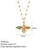 Stainless Steel Chain Necklace with Colorful Pendant Designs - Image 16