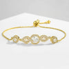 Three-Piece Open Bangle Set with Cubic Zirconia Accents - Image 7