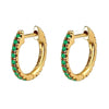 Crmya Gold Plated Drop Hoop Earrings For Women Piercing Purple CZ Zircon Women's Dangle Earrings Jewelry - Image 8