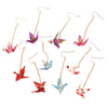 Kranich Earrings Origami Miniblings Bird Cranes Faltkunst Senbazuru Paper - Image 3