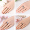 Clover Adjustable Ring Silver Rotating Cherry Blossom Flower Open Rings For Women Wedding Jewelry Gift - Image 6