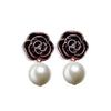 Skeds Korean Style 5 Numbers Pearl Crystal Flower Earrings For Women Camellia Elegant Lady Party Jewelry Ear Rings - Image 29