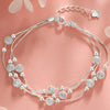 Silver Bracelet Woman Vintage Adjustable Bead Bracelets Jewelry Party Wedding Gift - Image 1