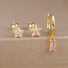 3pcs Stainless Steel Square Pink Zirconia Earrings Set For Women Small Helix Screw Cartilage Piercing Party Jewelry Accessories - Image 11